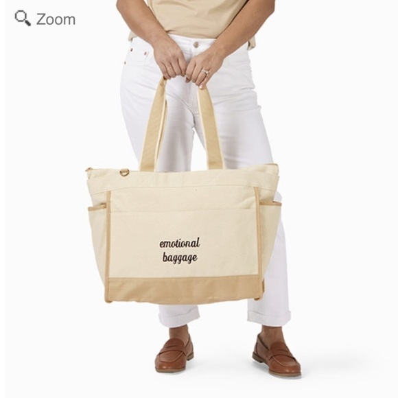 🚨Warm Sand Colorblock Canvas Boat Tote - Picture 7 of 11